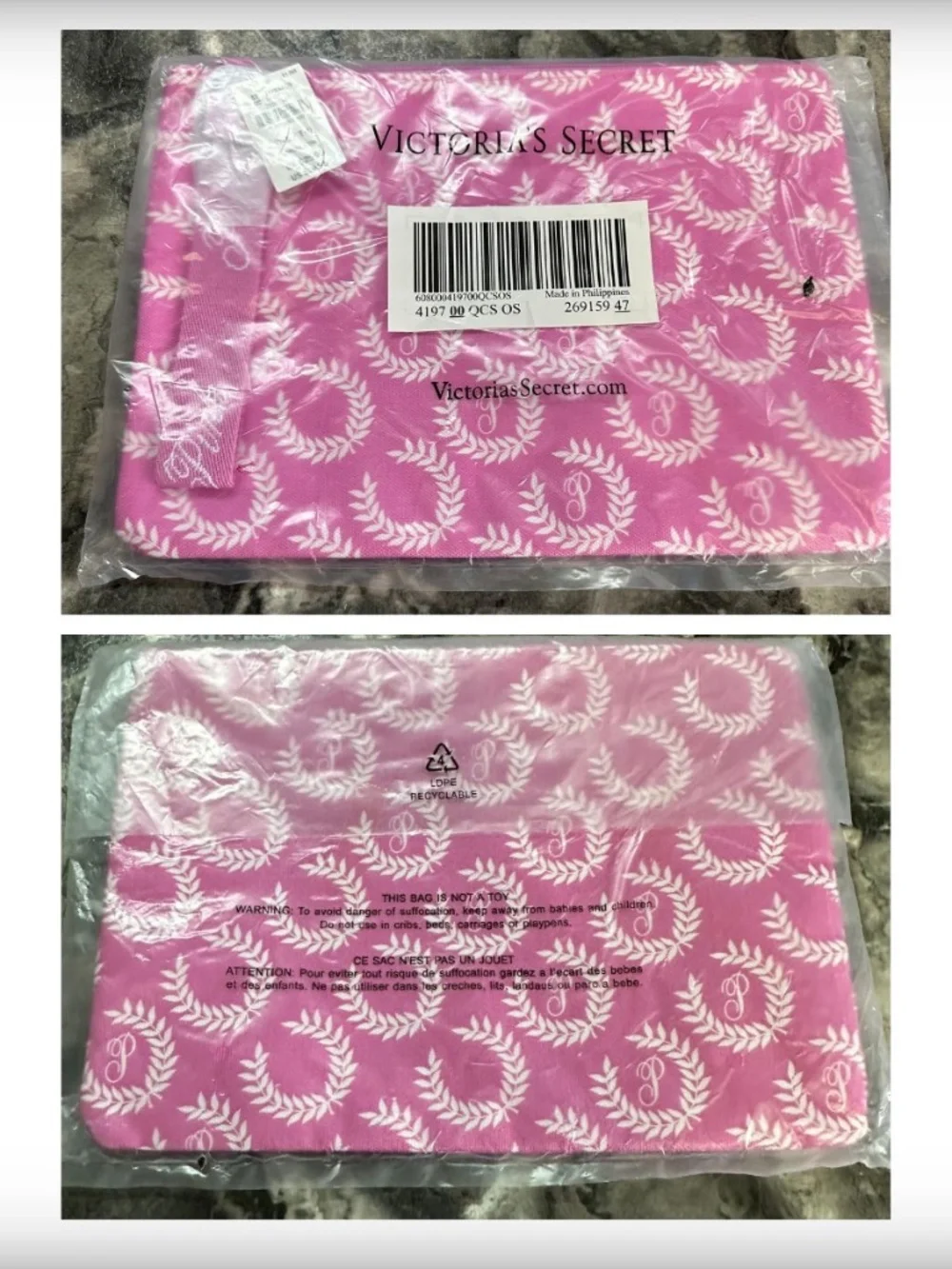 NWT Pink Victoria Secret Cosmetic Zip Pouch